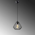 Lustra, Diamond - 704-S, Sheen, 23 x 117 cm, 1 x E27, 40W, negru