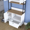 Dulap multifunctional, Rani, JE159, Alb/Maro