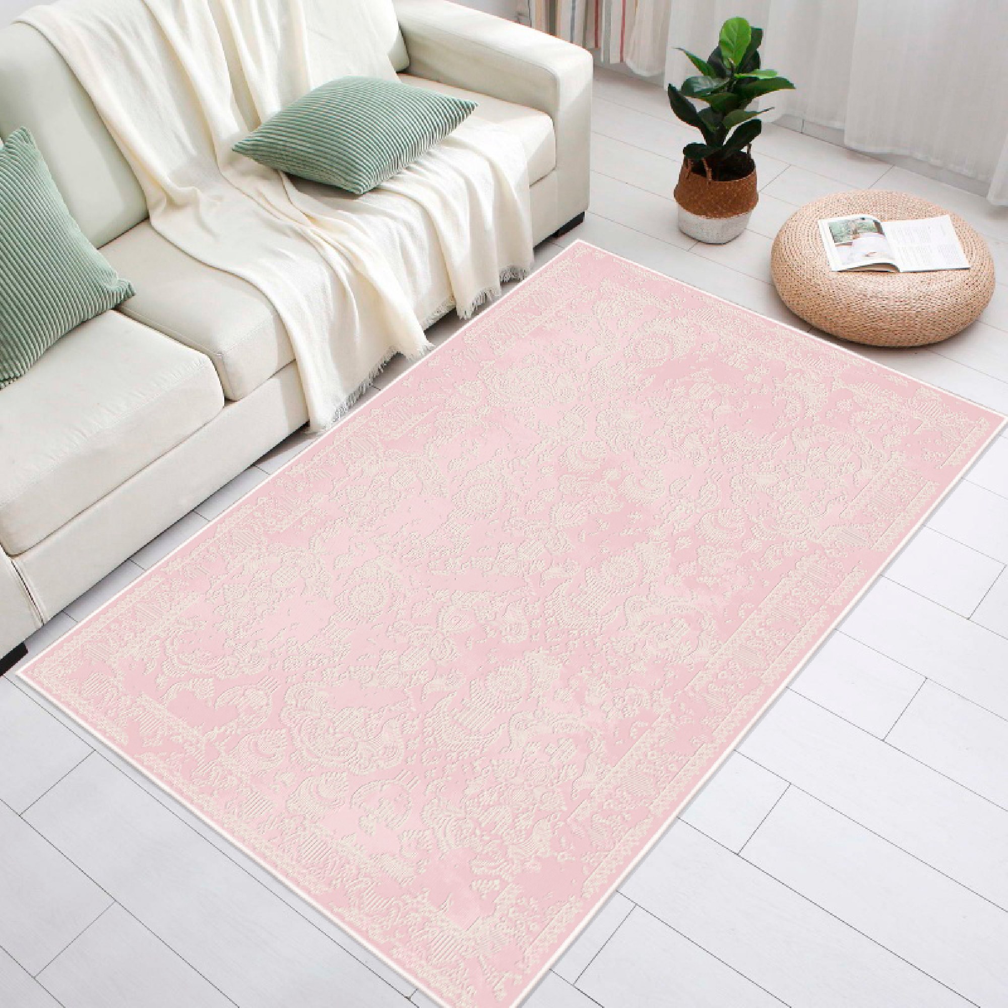 Covor, Eexfab797-Pink, 90x180 cm, Roz