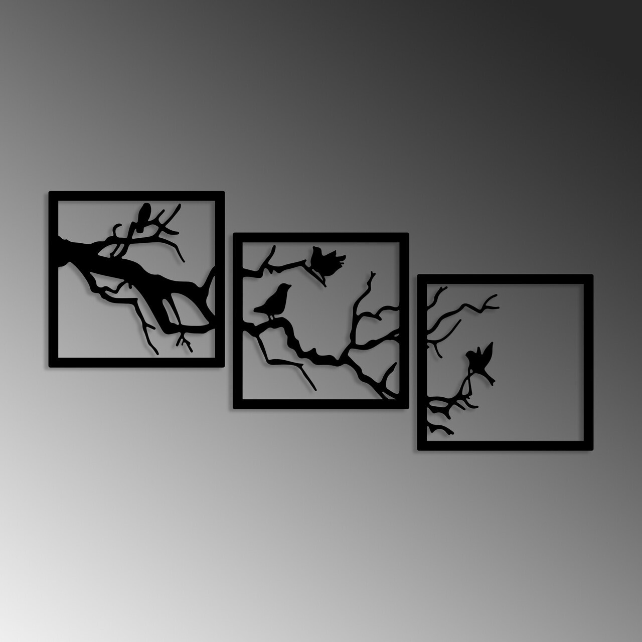 Decoratiune de perete, Bough Trio B, Grosime: 1,5 mm, Negru — imaginea 5