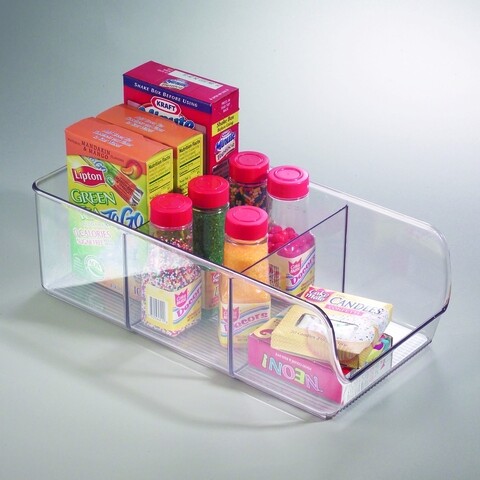 Organizator pentru frigider Linus Binz, iDesign, 3 compartimente, 14x28x9 cm
