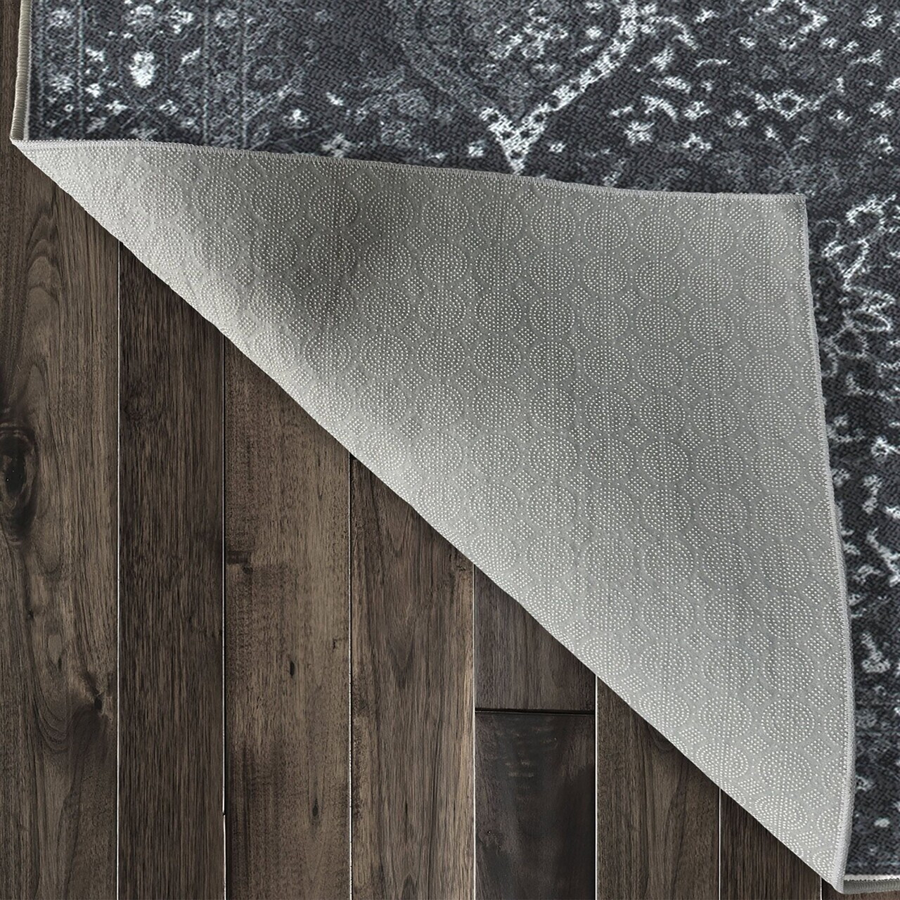 Covor, Kece-Fr19, 80x300 cm, Negru — imaginea 6