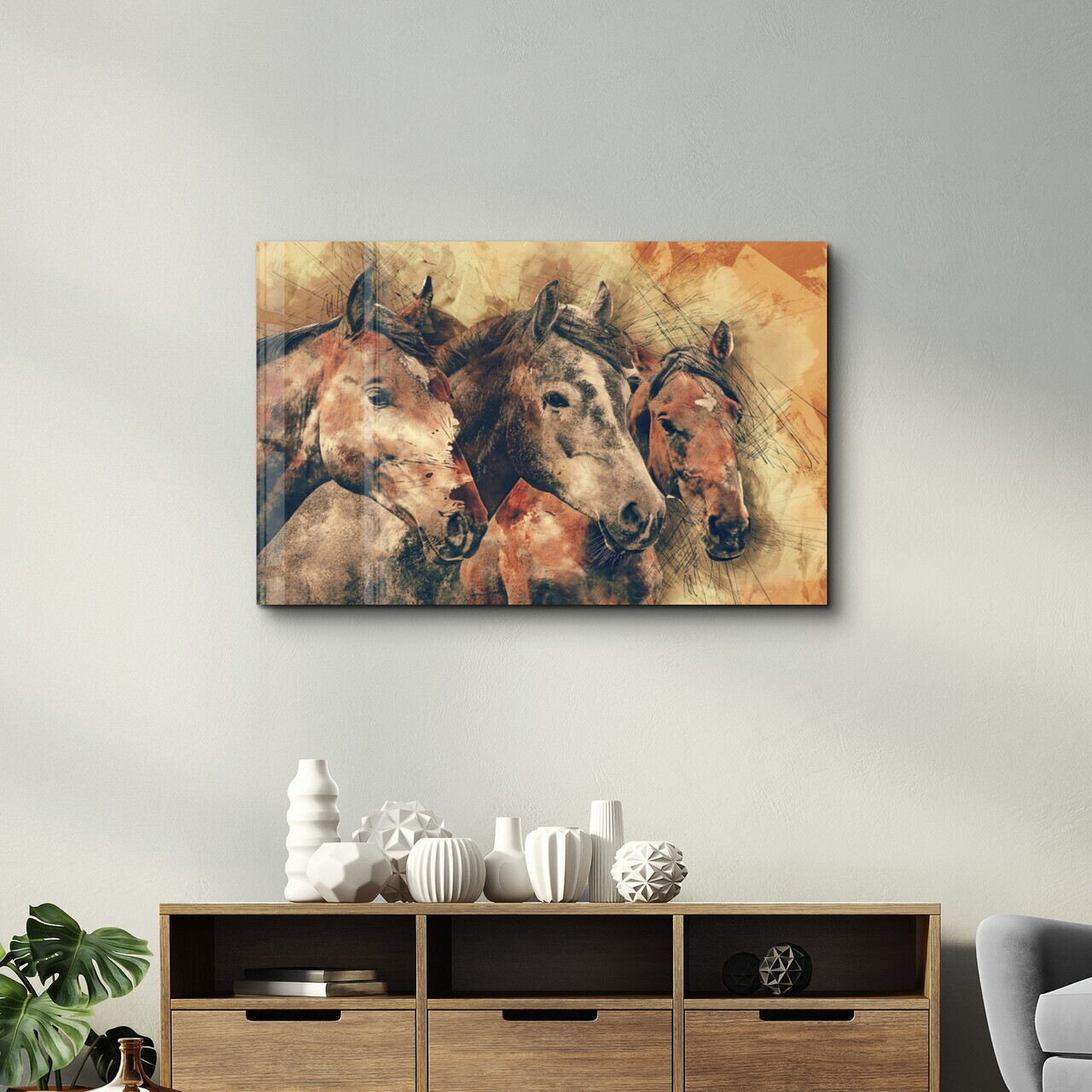 Tablou decorativ, OGLS-3064, Dimensiuni: 46 x 72 cm, Multicolor — imaginea 2