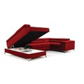Coltar extensibil dreapta 6 locuri ELTAP, Th-11, Thiago, 342x208x88 cm, lemn/poliester, gri deschis