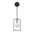 Aplica de perete, Fulgor, 942FLG2102, Metal, Alb/Negru