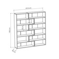 Corp biblioteca, Decortie, Molly N.4, 157.5x178.5x30 cm, Stejar