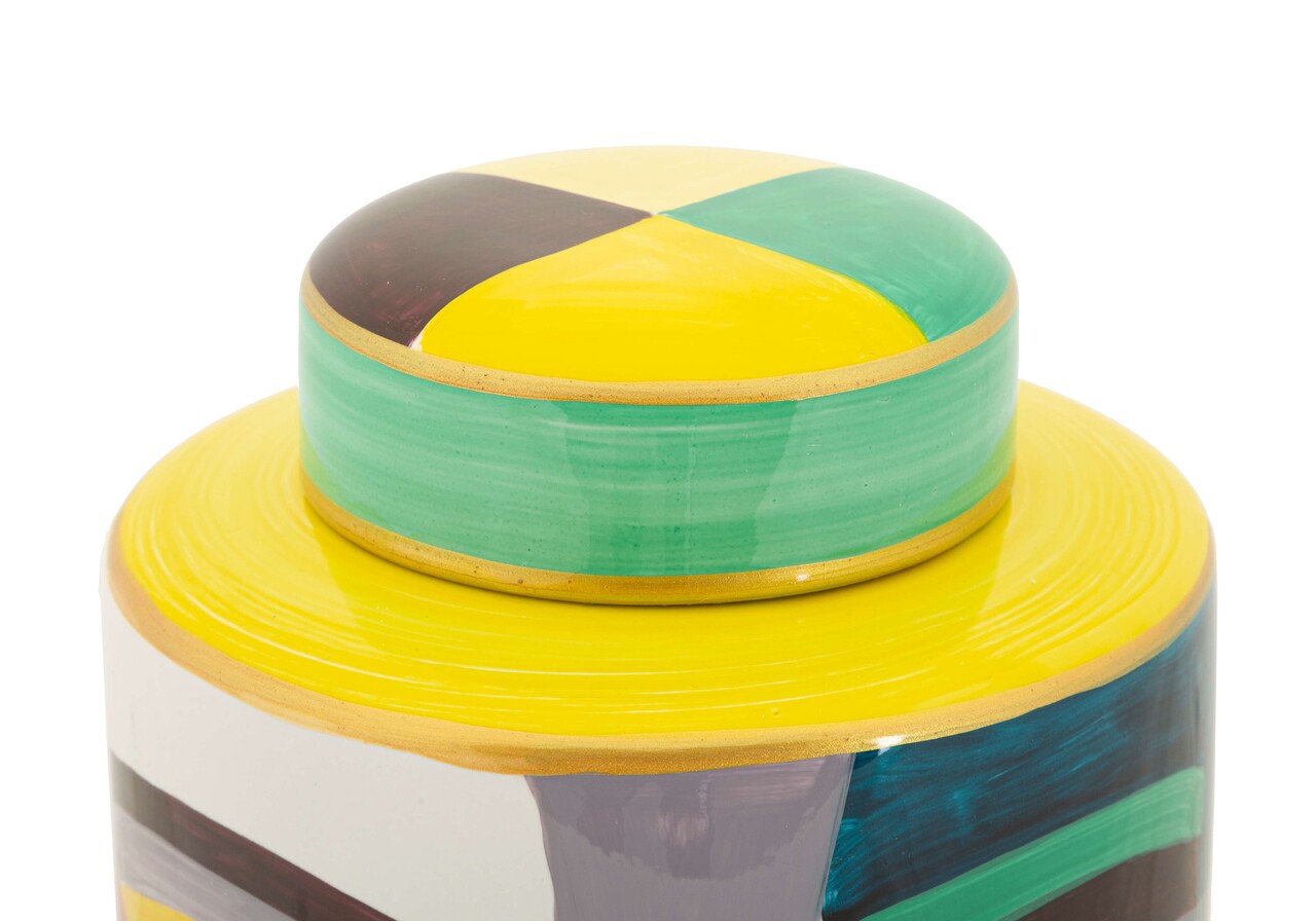 Vas decorativ Piccassy Color Top, Mauro Ferretti, 19x28 cm, ceramica, multicolor - imagine 5