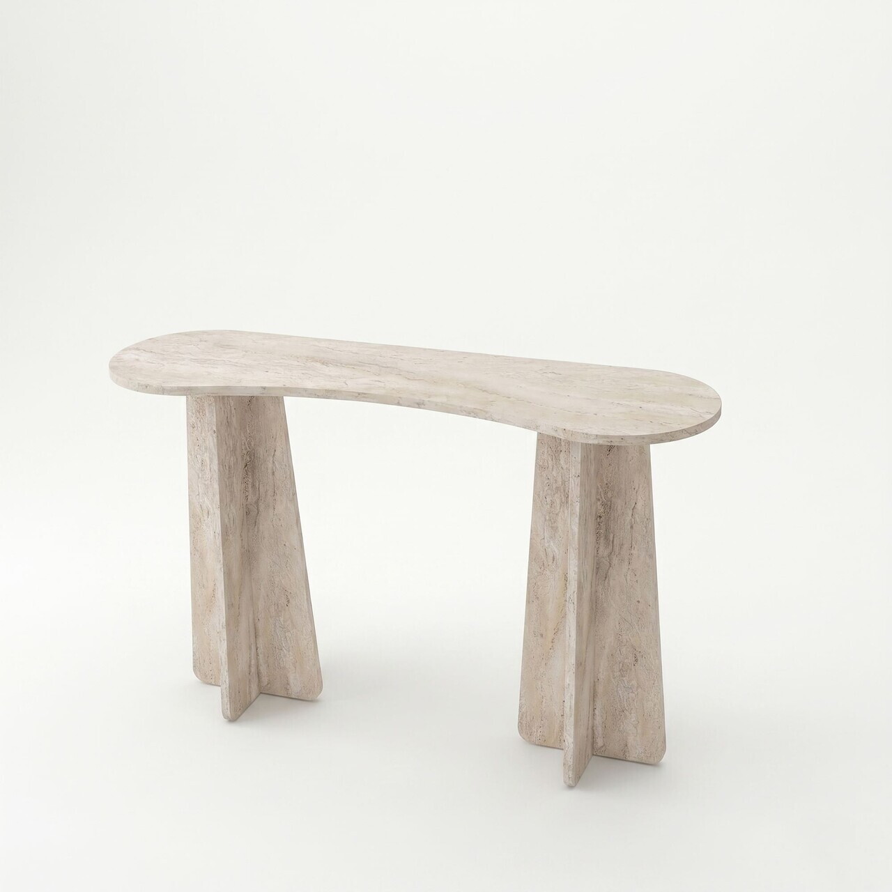 Consola, Hanah Home, Zen, 120x75x35 cm, PAL, Travertin - view 4