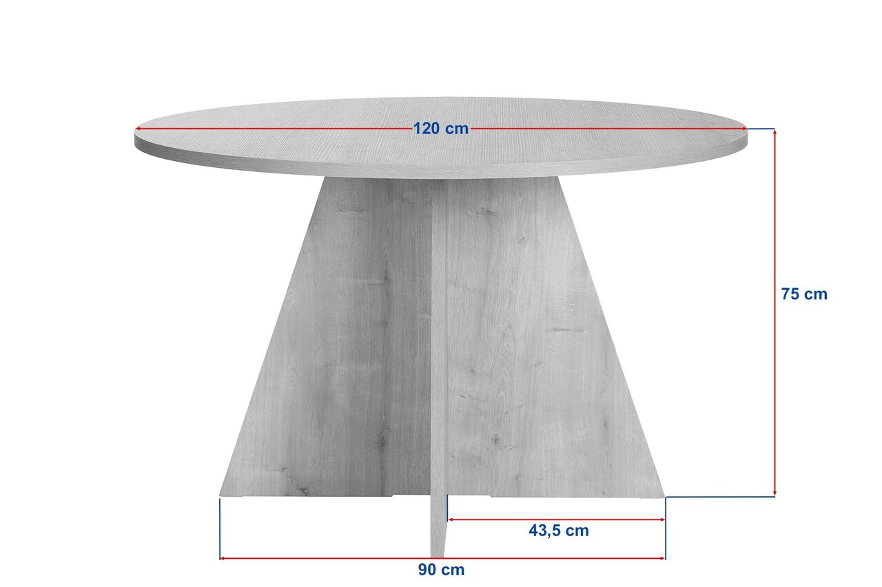 Masa, Hanah Home, Virella, 120x75x120 cm, Maro - view 7