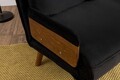 Canapea extensibilă cu 2 locuri, Futon, 859FTN2721, Metal , Negru