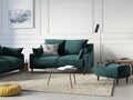 Canapea, Freesia, Mazzini Sofas, 2 locuri, 150x94x90 cm, catifea, albastru petrol