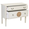 Comoda cu 2 sertare Creaciones Meng, 88x38x72 cm, lemn de brad/ratan