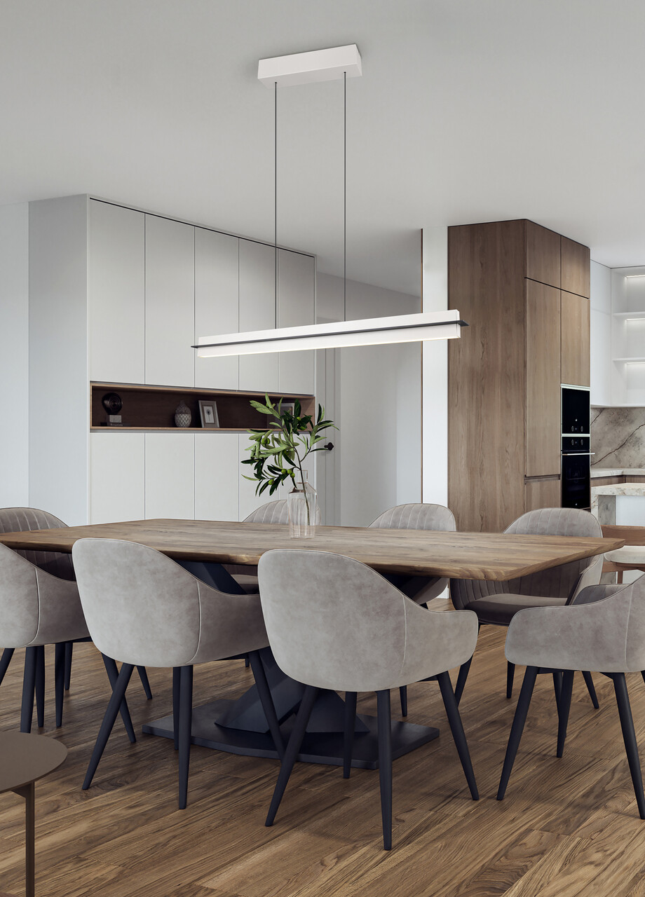 Lustra Emerson, TRIO, 95x9x cm, 22W, 1x SMD, metal, gri