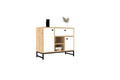 Consola, Puqa Design, İnci, 90x75x40 cm, PAL, Alb/Negru