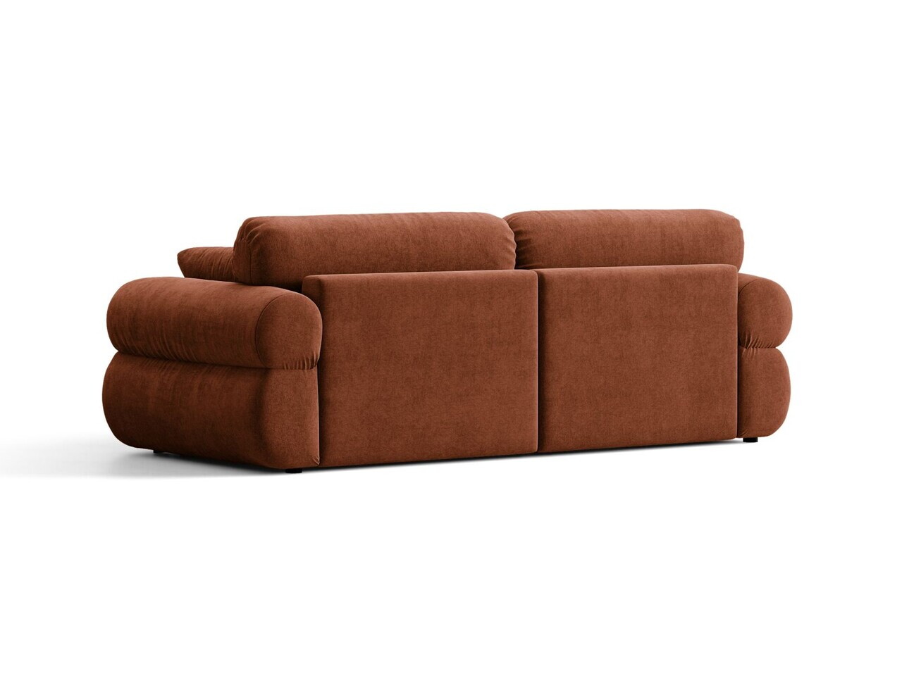 Canapea 3 locuri, Ophelia, Micadoni Home, 217x100x84 cm, tesatura structurata, caramiziu — imaginea 4