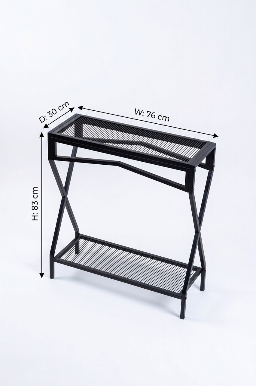 Bufet, Hanah Home, Gilda, 76x83x30 cm, Negru — imaginea 4