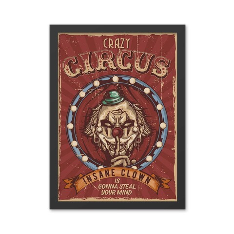Tablou decorativ, Crazy Circus (40 x 55), MDF , Polistiren, Multicolor