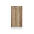 Dulap pentru bucatarie, Hanah Home, Minar, 40x87x58 cm, Alb / Dore