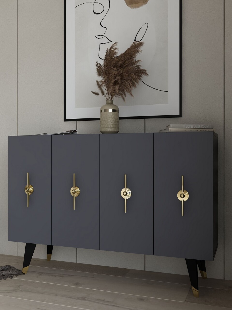 Consola, Olivia, Quart Ramada, Aur/Antracit - 1 | YEO