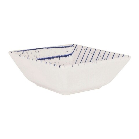 Bol Arago, La Mediterranea, 13x13x5 cm, portelan, alb/albastru La Mediterranea