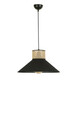 Lustra, Rattan, 941RTN1103, Ratan, Negru / Rattan