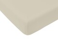 Cearceaf de pat cu elastic Bedora, 180x200 cm, bumbac ranforce, bej