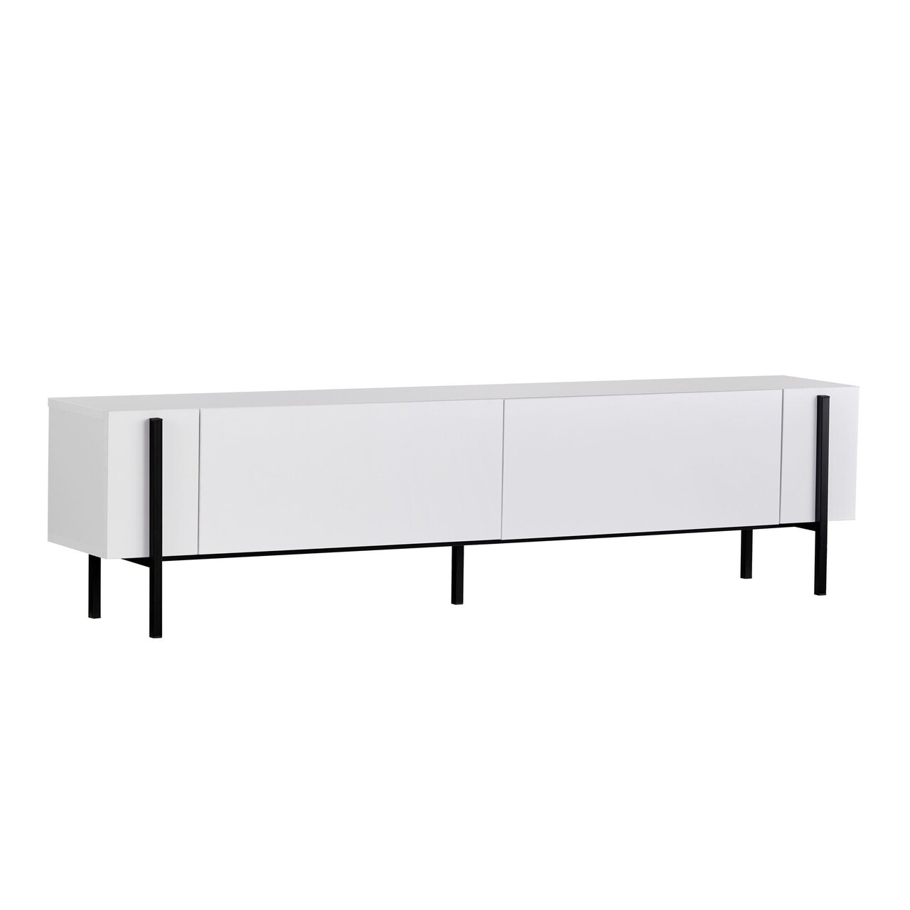 Comoda TV, Hanah Home, Nexus, 180x30x45 cm, Alb/Negru - imagine 7