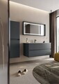 Set Dulap de Baie cu Chiuvetă și Oglindă (2 Piese), Hanah Home, Nest 121 v2, Antracit mat