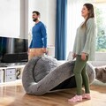 Perna de podea pentru relaxare Human Dog Bed XXL, InnovaGoods, 190 x 140 x 25 cm, poliester, gri