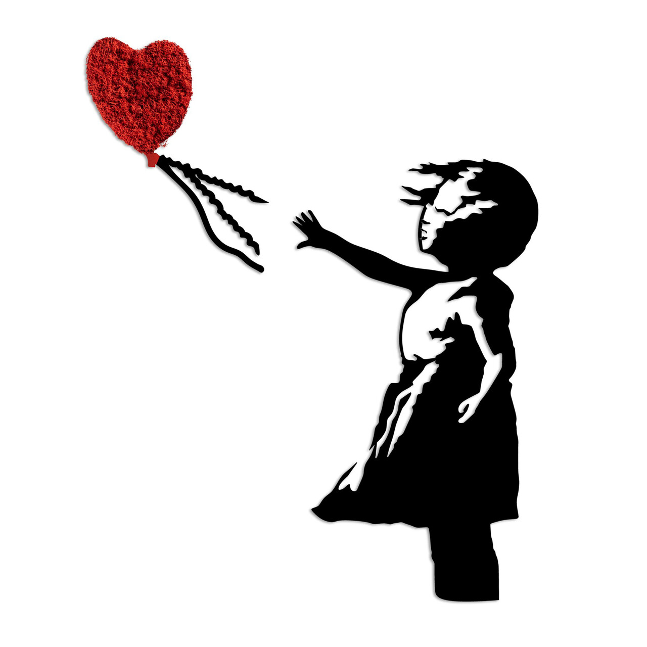 Decoratiune de perete, Banksy, Dimensiune: 105 x 85 cm, Roșu/Negru - view 6