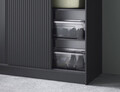 Dulap pentru haine ELTAP, Prescco II, 120x60x220 cm, MDF/ABS, negru