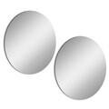 Oglinda decorativa, Mirrorland, Round, Oglindă indestructibilă cu obturator, Argintiu