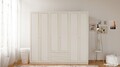Dulap pentru haine, Rabi, Rb-085, 210x210x52 cm, Alb mat