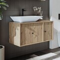 Dulap de baie cu chiuvetă, Hanah Home, 2541, MDF, Maro