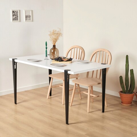 Masa, Logg, Eurotas, 120x75x60 cm, Alb negru Logg