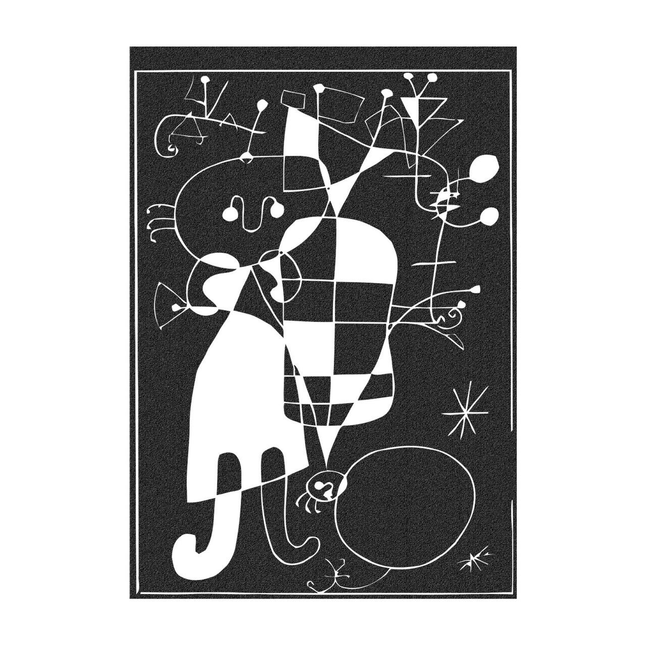 Decoratiune de perete, RT-NMD-023, Dimensiuni: 58,5 x 41 cm, Negru — imaginea 2