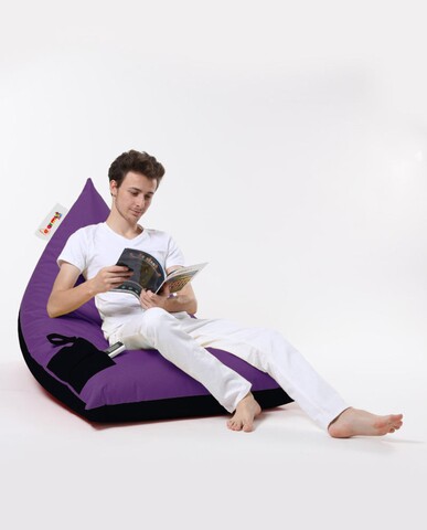 Fotoliu Puf, Bean Bag Ferndale, Pyramid Double Color, 145 Cm, Poliester Impermeabil, Mov