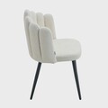 Scaun Luxe, Homla, 55x49x85 cm, MDF/poliester, ecru