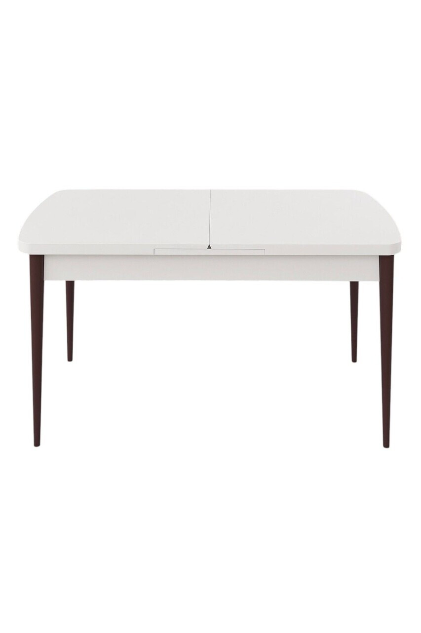 Masa extensibila, Hanah Home, Rut, 80x78x132 cm, Alb/Maro — imaginea 2