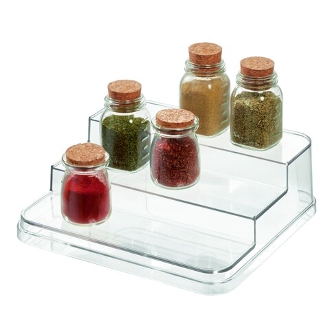Organizator pentru condimente Linus, iDesign, cu 3 rafturi, 27x24.4x9 cm