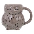 Cana, Owl, Creaciones Meng, 13x10x9 cm, ceramica, gri