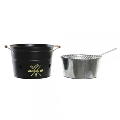 Gratar portabil barbecue, dkd, 49x34x23 cm, metal, galben/negru