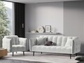 Fotoliu, Canna, Mazzini Sofas, 90x100x88 cm, catifea, argintiu