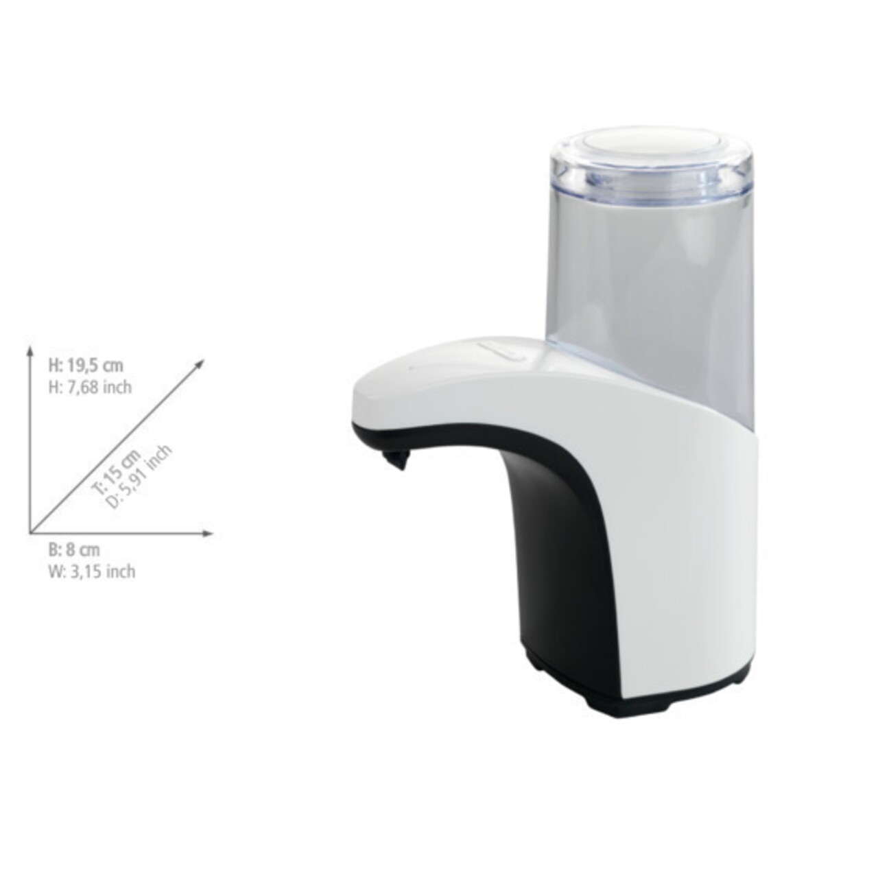 Dozator sapun lichid automat cu senzor, Wenko, Butler, 300 ml, plastic - 1 | YEO