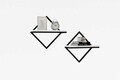 Raft de perete, Asse Home, Sezo, 42.4x42.4x15 cm, Alb