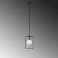 Lustra, Fulgor, 942FLG1124, Metal, Alb/Negru