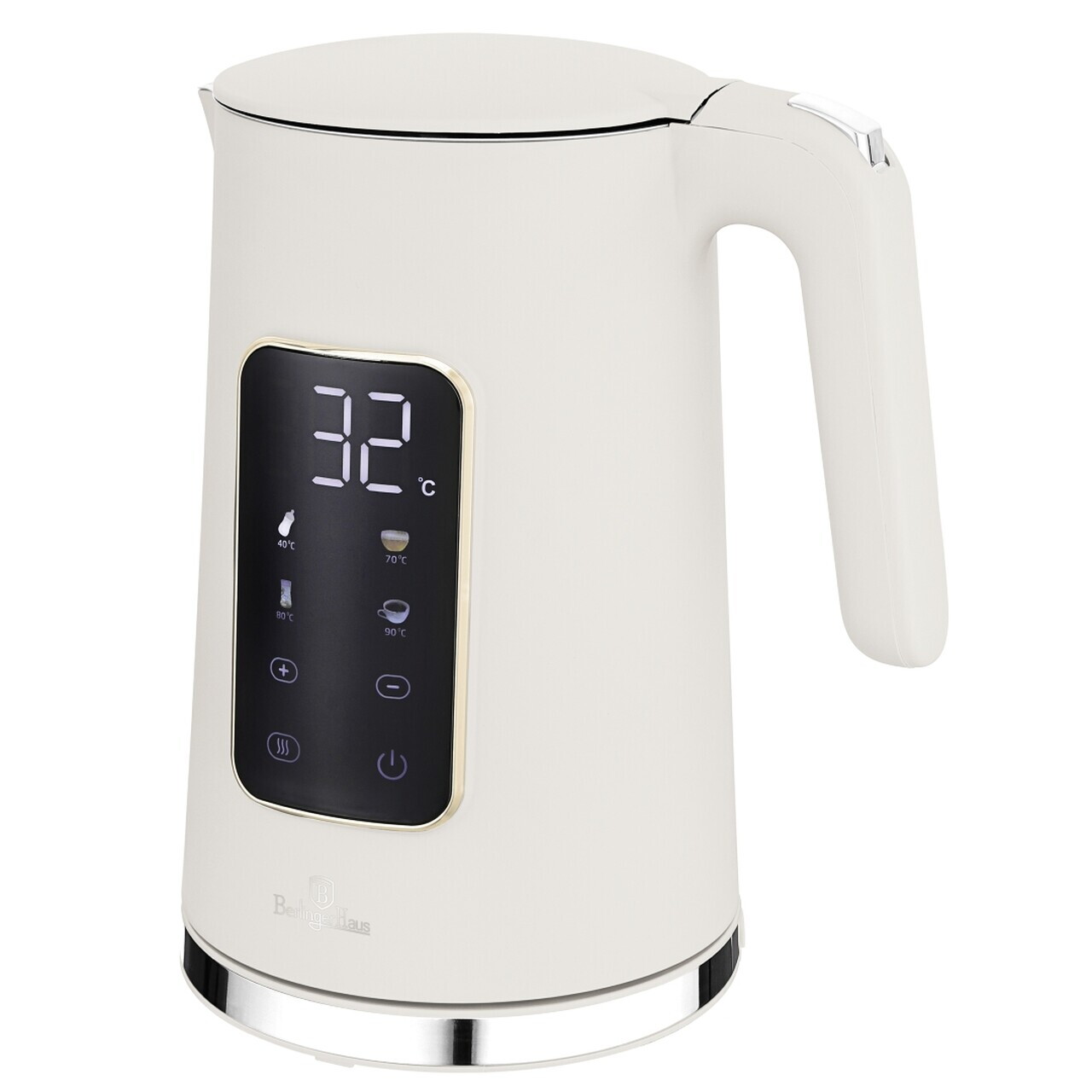 Ceainic electric digital Berlinger Haus, Sahara, 1.7 L, plastic/inox, crem mat - imagine 5