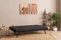 Canapea extensibila cu 3 locuri, Futon, 859FTN2904, Metal , Negru