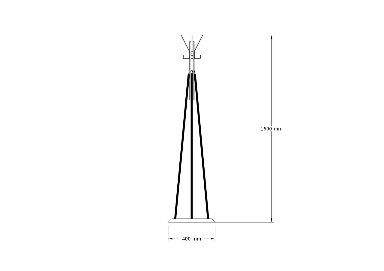 Cuier De Perete, Asse Home, Foley, 41x160 Cm, Stejar / Negru