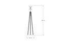 Cuier de perete, Asse Home, Foley, 41x160 cm, Stejar / Negru